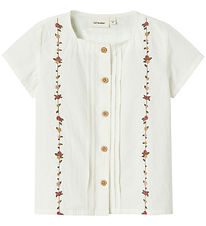 Lil' Atelier Skjorte - NmfJolene - Coconut Milk m. Blomster