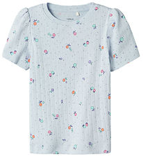 Name It T-shirt - NmfHamanda - Xenon Blue m. Hulmønster