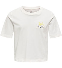 Kids Only T-shirt - KogRex - Cloud Dancer/Sun