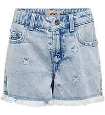 Kids Only Shorts - KogRobyn - Light Blue Denim/Butterfly