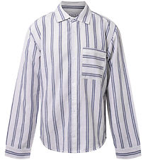 Hound Skjorte - Striped - Deep Blue/White
