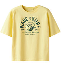 Name It T-shirt - NkmVictor - Lemon Meringue/Wave Surf