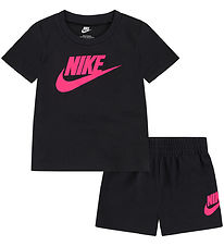 Nike Shortssæt - T-shirt/Shorts - Hyper Pink/Black