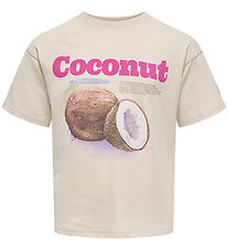 Kids Only T-shirt - KogPhoebe Life - Pumice Stone/Coconut