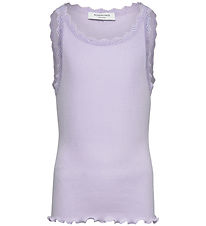 Rosemunde Top - Rib - Modal - Balta - Purple Heather