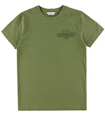 GANT T-shirt - Tonal - Washed Olive