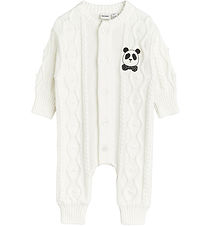 Mini Rodini Jumpsuit - Strik - Panda - Off White