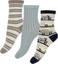 Name It Strømper - 3-Pak - NMMHuberts - Peyote/Slate Gray/Walnut