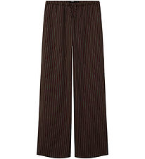 LMTD Bukser - NlfFouise - Chocolate Brown/Stripes