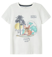 Name It T-shirt - NkmJass - Bright White m. Print