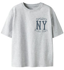 Name It T-shirt - NkmValix - Light Grey Melange/NY Sports Club