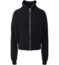 Hound Bluse m. Lynlås - Strik - Black