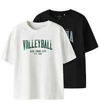 Name It T-shirt - NkmValix - 2-Pak - Bright White/Black