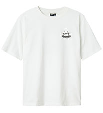LMTD T-shirt - NlmFunset - Bright White/Black Bio