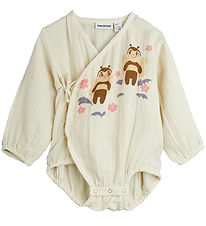 Mini Rodini Slå-om Body l/æ - Offwhite m. Bier