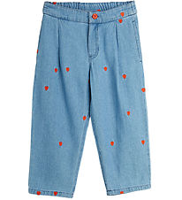 Mini Rodini Jeans - Blå m. Hjerter