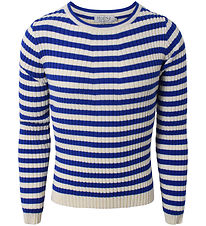Hound Bluse - Strik - Stripe Knit - Cobalt Blue