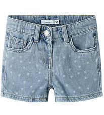 Name It Shorts - NmfRose - Light Blue Denim/Dots