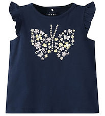 Name It T-shirt - NmfVayana - Navy Blazer/Butterfly