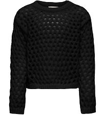 Kids Only Bluse - KogBillie - Strik - Black