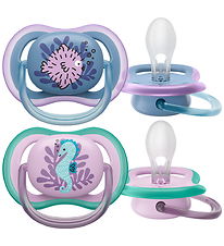 Philips Avent Sut - 2-pak - Ultra Air - Blå/Rosa m. Print