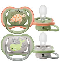 Philips Avent Sut - 2-pak - Ultra Air - Grå/Grøn m. Print
