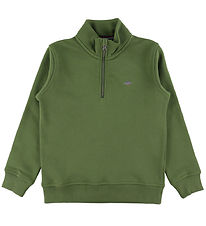 GANT Sweatshirt - Shield Half Zip - Washed Olive
