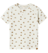 Lil Atelier T-shirt - NmmLavo - Coconut Milk m. Både