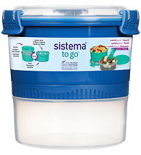 Sistema Madkasse m. Bestik - Lunch Stack - 965 ml - Blå