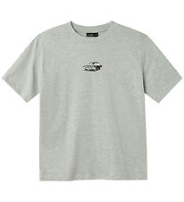 LMTD Bluse - NlmShostar - Light Gray Melange/Car