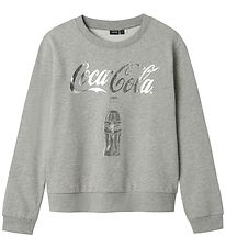 LMTD Sweatshirt - NlfSusi CocaCola - Grey Melange