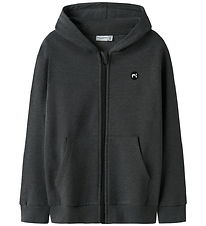 Name It Hættetrøje - Noos - Sweat - NkmVimo - Dark Grey Melange