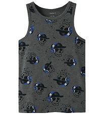 Name It Undertrøje - Noos - NkmTank Top - 2-pak - Dark Grey Mela