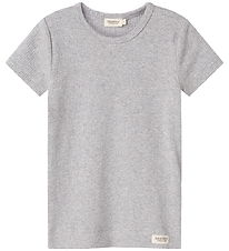 MarMar T-shirt - Rib - Plain - Noos - Light Grey Melange