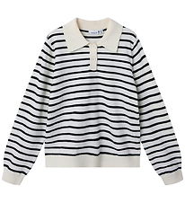 Name It Bluse - NkfDanja - Polo/Strik - Whisper White