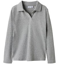 Name It Polobluse - NkfDusa - Grey Melange