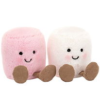 Jellycat Bamse - 15 cm - Amuseable Pink and White Marshmellow
