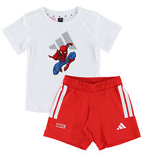 adidas Performance Shortssæt - I MRVL SM T SET - WHITE/GRETWO