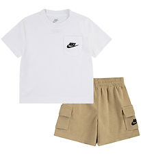 Nike Shortssæt - T-shirt/Shorts - Parachute Beige