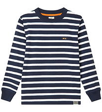 Mads Nørgaard Bluse - Carlito - White/Parisian Night