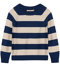 Fliink Bluse - Strik - Favo - Insignia Blue/Sandshell