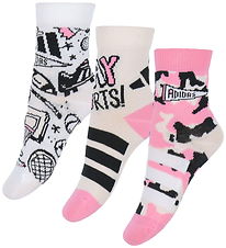 adidas Performance Strømper - 3-pak - K Doodle - Wonqua/White/Bl