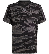 adidas Performance T-shirt - J Camo - Black/Grefiv