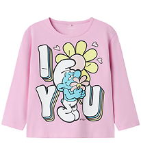 Name It Bluse - NmfFrida - Smurfs - Pink Frosting