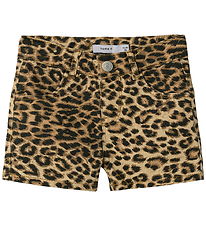 Name It Shorts - NmfRose - Silver Mink/Leopard