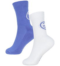 Molo Strømper - Norman - 2-pak - Dazzling Blue/Hvid