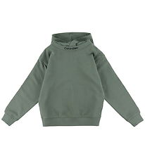 Calvin Klein Hættetrøje - Neck Embro Logo - Dusty Olive Green