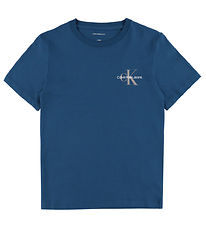 Calvin Klein T-shirt - Chest Monogram - Blue Jean