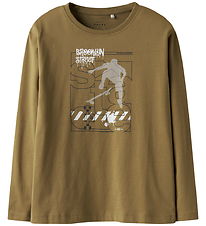 Name It Bluse - Loose - NkmVagno - Dull Gold/Street