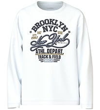 Name It Bluse - Loose - NkmVagno - Bright White/Track Field
